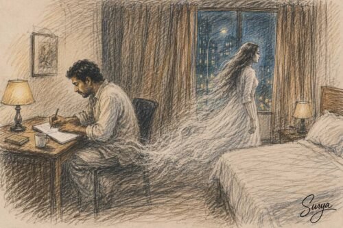 AI illustration by Surya for the Malayalam poem Maraviyil Ninnum Ormmaye Ennapole by Idakkulangara Gopan