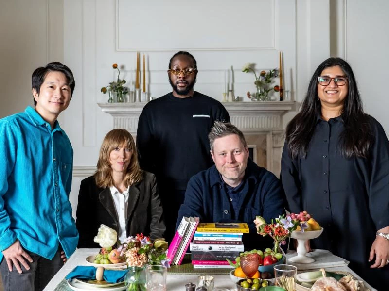 The International Booker Prize 2025 judges, Anton Hur, Beth Orton, Caleb Femi, Max Porter and Sana Goyal