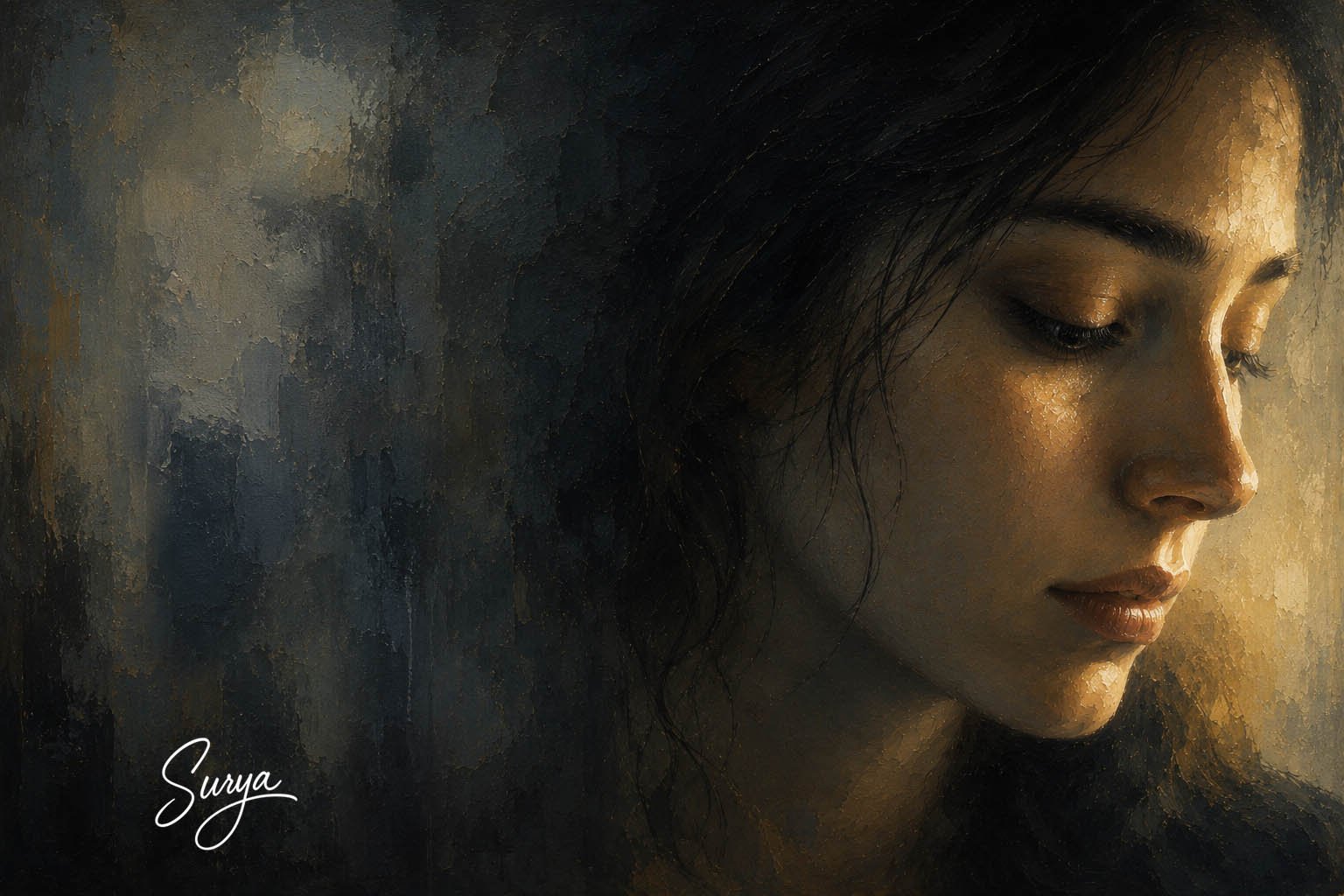 AI illustration by Surya for the English poem Sadness by Sr. Usha Goerge