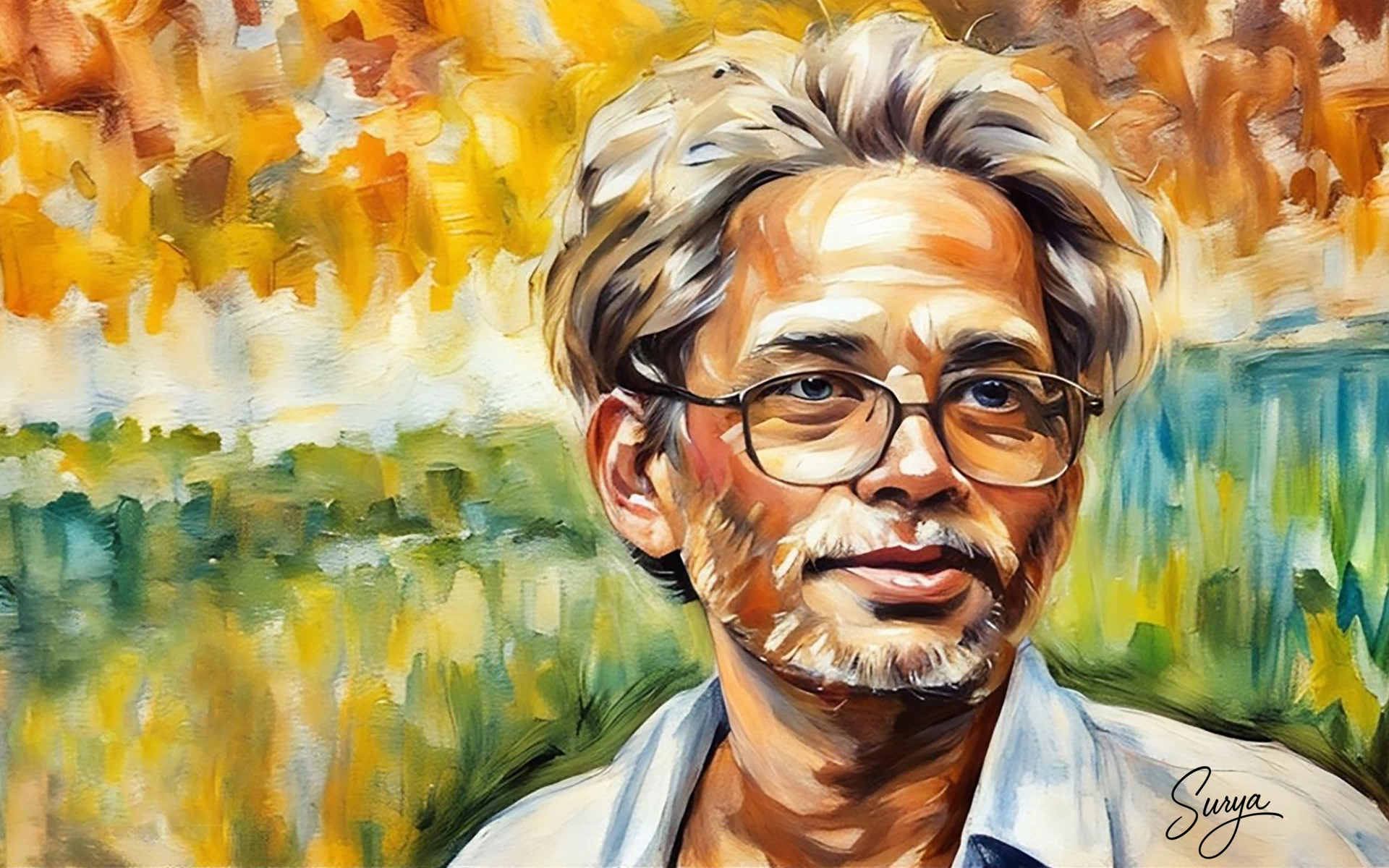 A. Ayyappan AI Painting by Surya for the poem of M. Kapildev