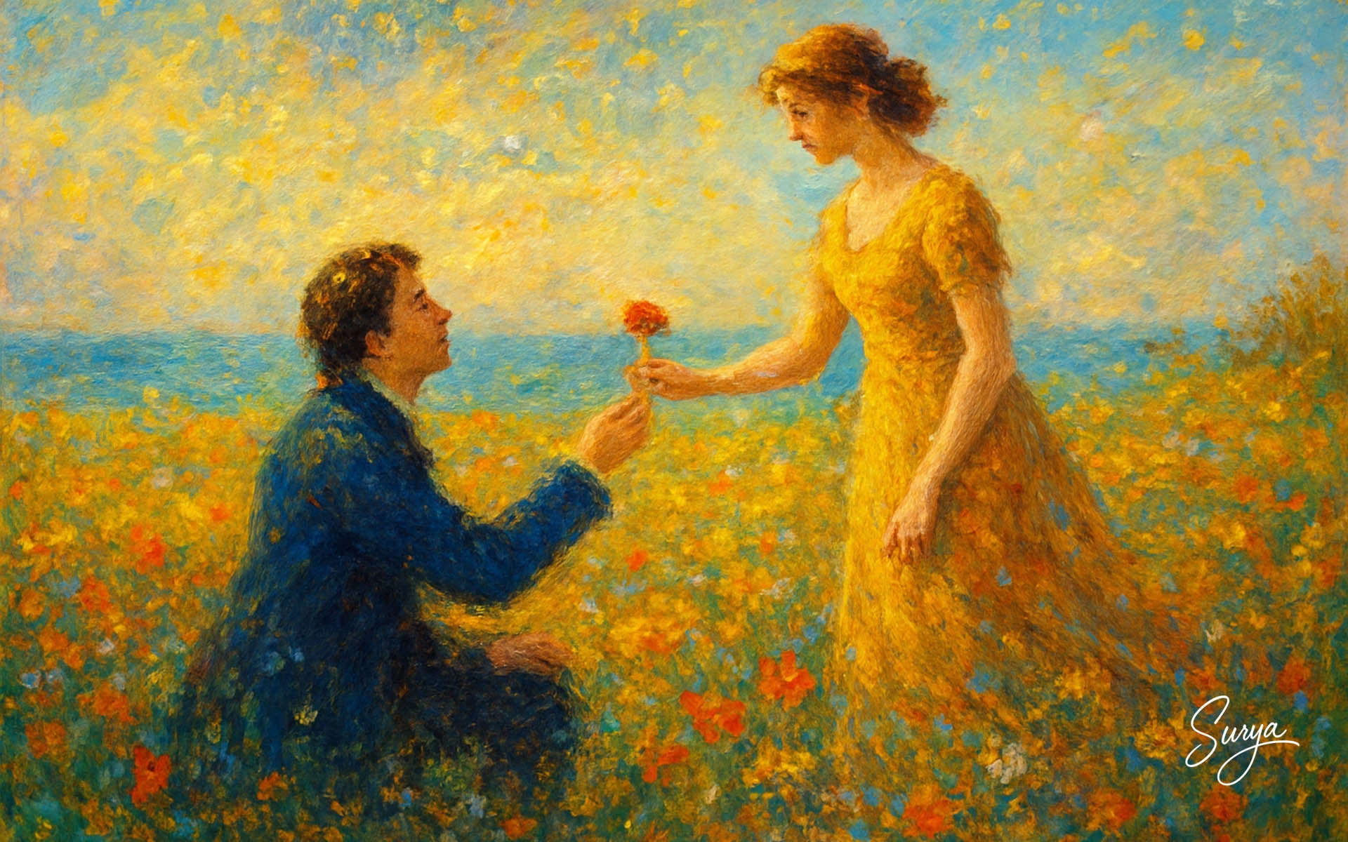 AI illustration by Surya for the poem of Vyathithan, Malayalam poem writtern by Sathish Kalathil