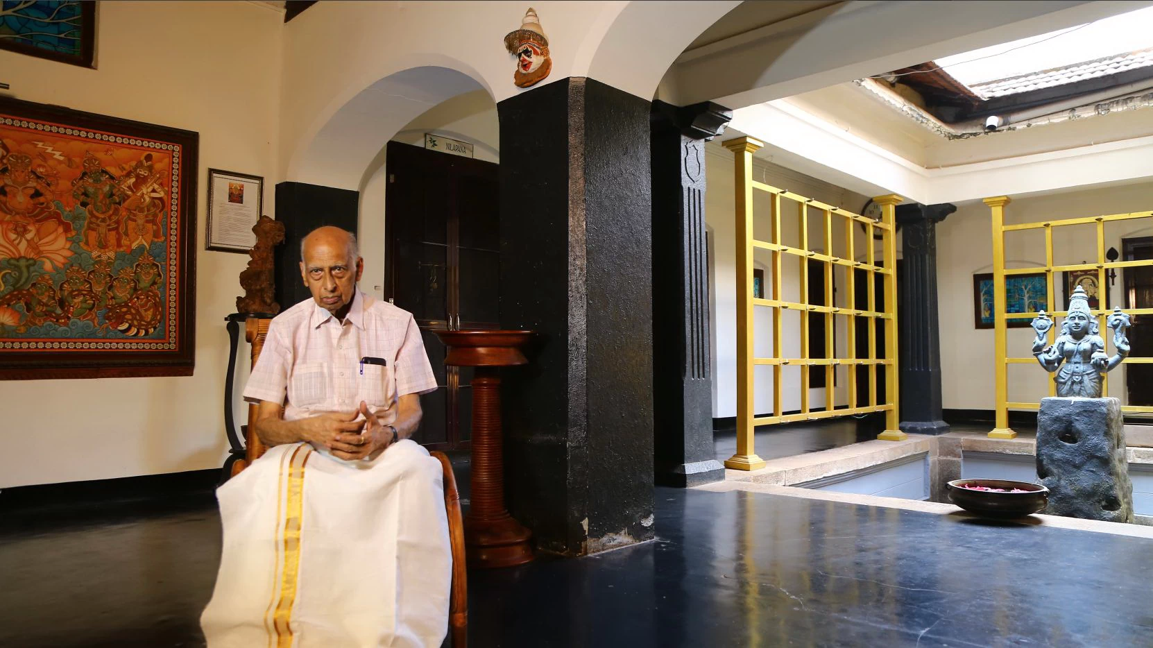 Adv. C.K. Narayanan Namboothirippad at Chittoor Mana, Thayamkulangara, Cherpu