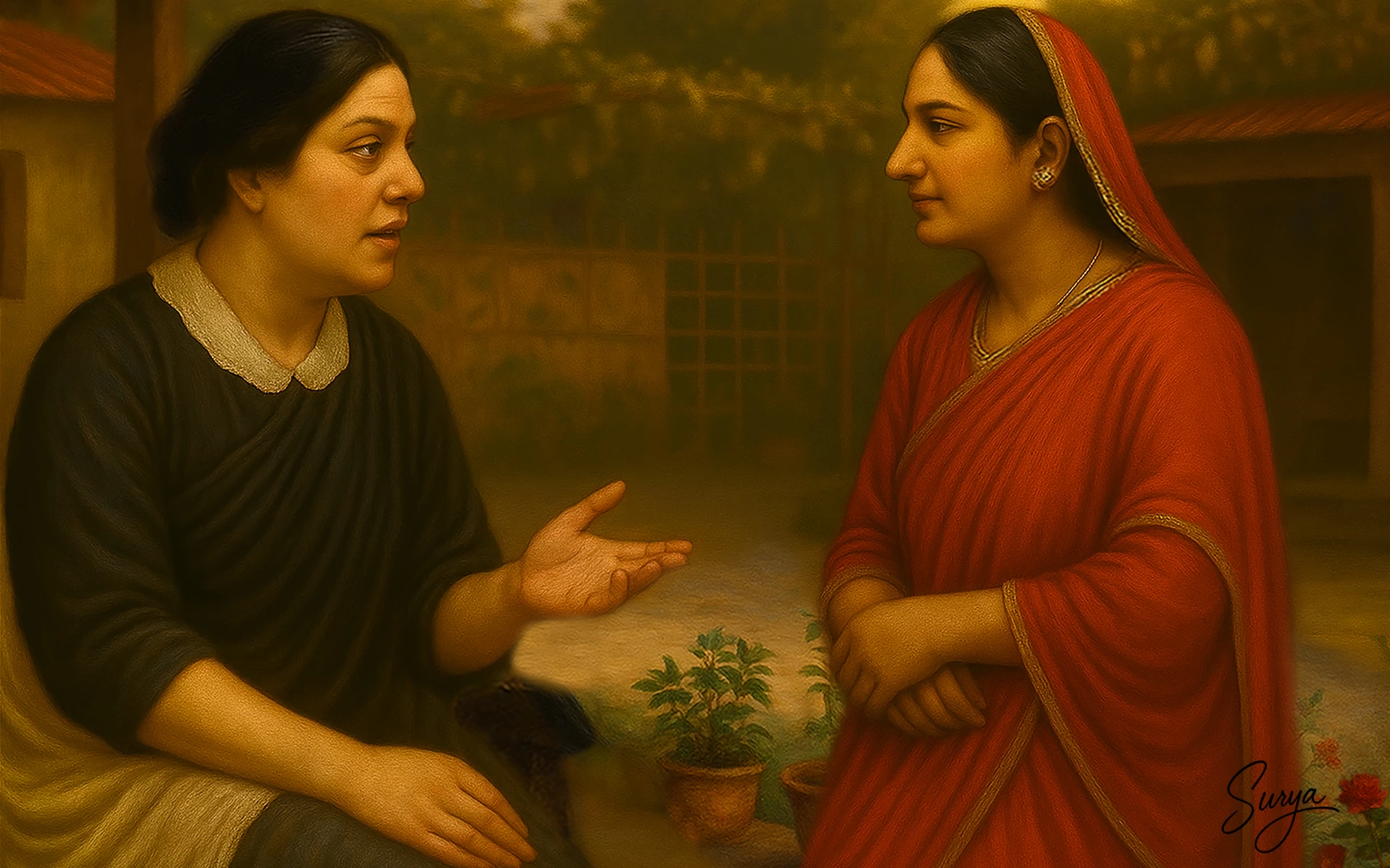 Phulmani and Karuna novel-AI illustration 4 by Surya