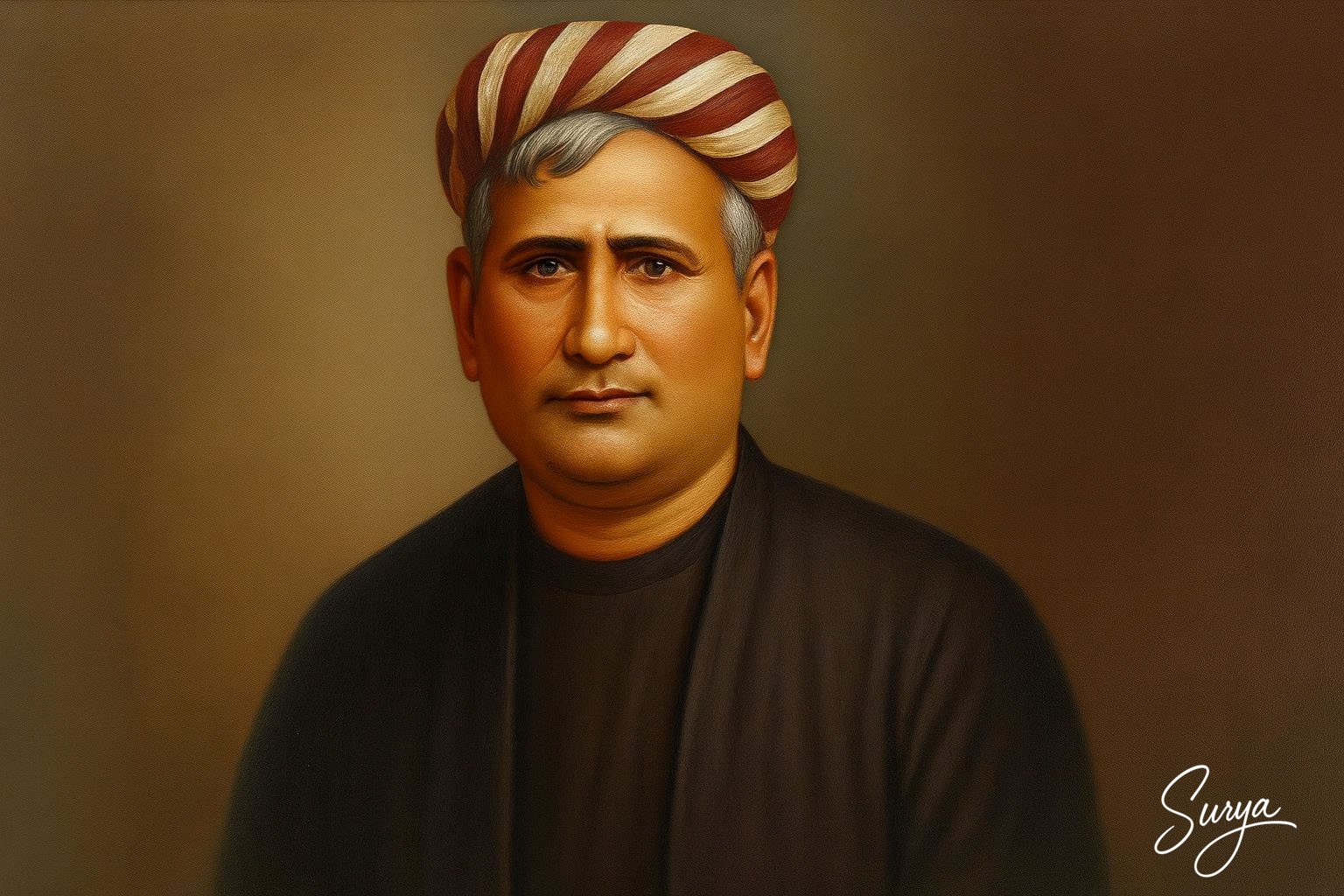 Bankim Chandra Chatterjee-AI illustration by Surya