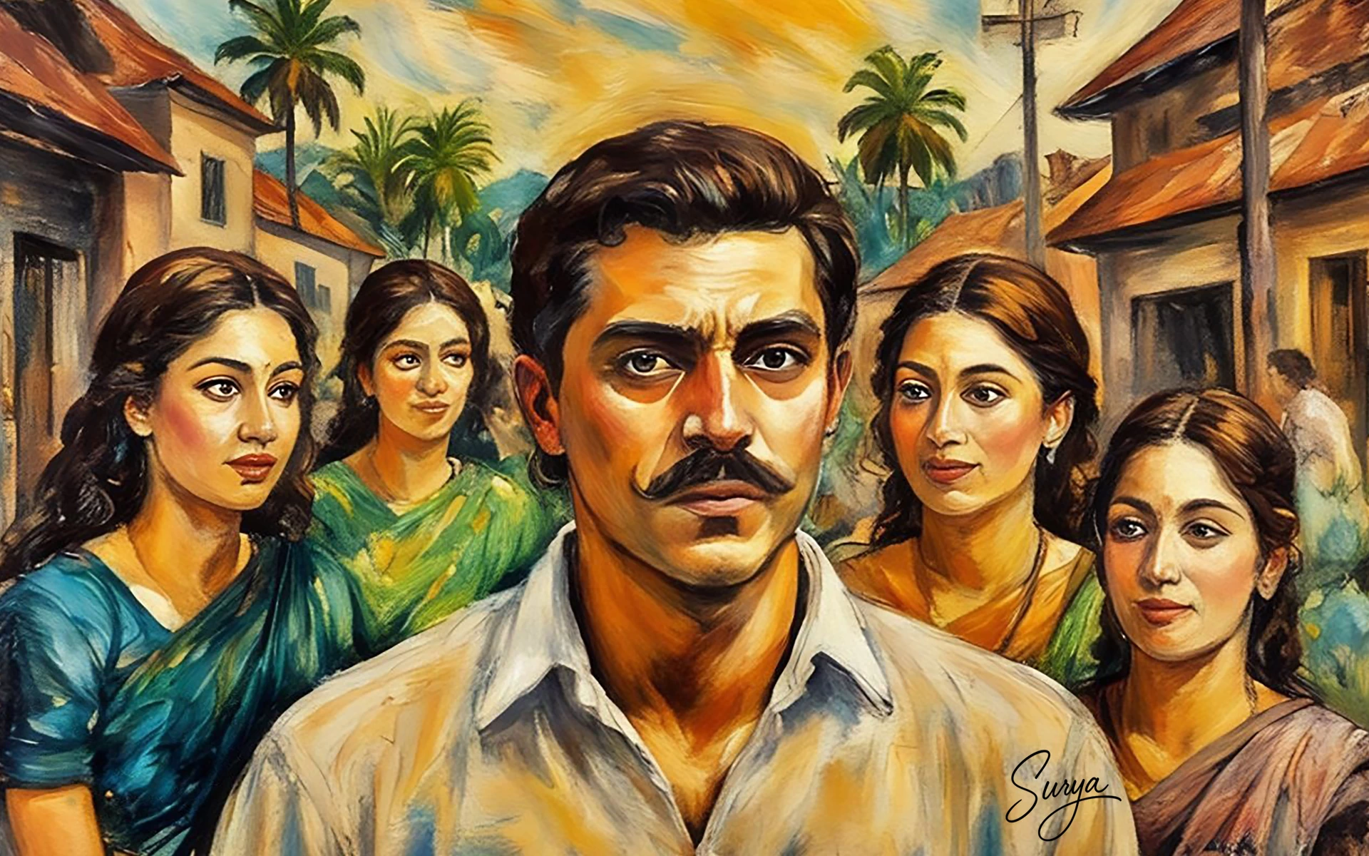 Ethoru Kumarettan Chithram-AI illustration by Surya for the Malayalam Story written by Surab