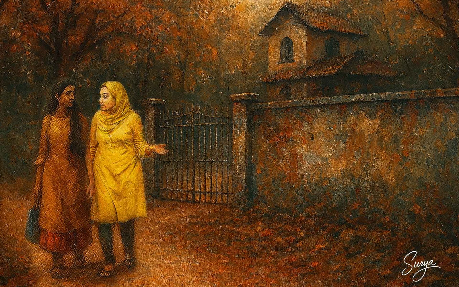 The Lantern story scene 4-Illustrated by Surya-Malayalam horror story by Fazina Kunnath