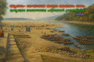Umngot River- Dawki River AI illustration by Surya for the Travelogue of Assam- Meghalaya by Kalika-Part-5