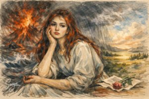 AI illustration by Sury for the English poem Anger written by Sister Usha George