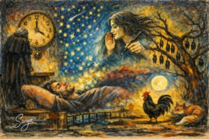 AI illustration by Surya for the poem of Karthavu-Karmmam-Kriya written by Safeed Ismail