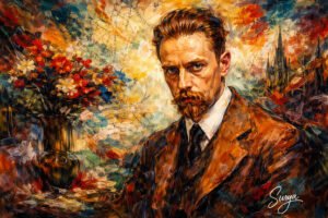 AI illustration of Rainer Maria Rilke by Surya