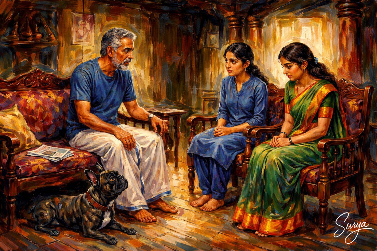 AI illustration for Thalayillaa Thachan-Malayalam Novella by Sathish Kalathil-Part 4-Inside image