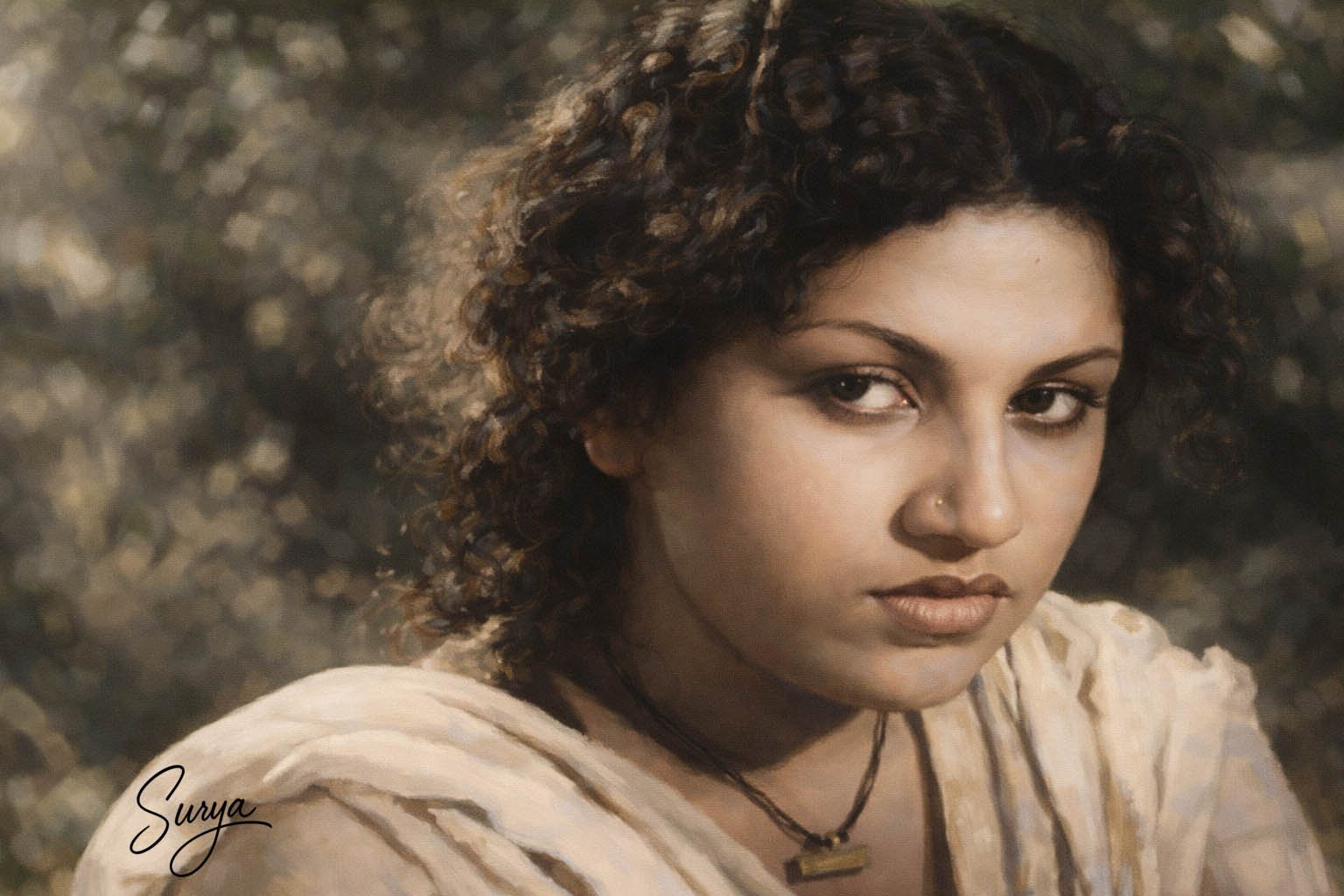 B. S. Saroja From Jeevitha Nouka Movie-AI illustration by Surya