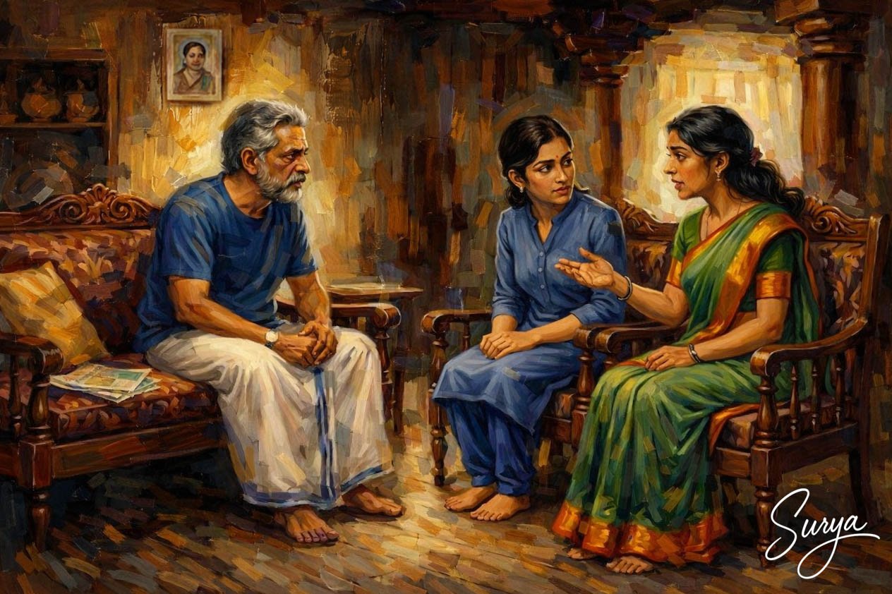 AI illustration for Thalayillaa Thachan-Malayalam Novella by Sathish Kalathil-Part 2 Inside image