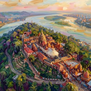 AI illustration of Kamakhya Temple by Surya for the Assam-Meghalaya travelogue part 7 by Kalika