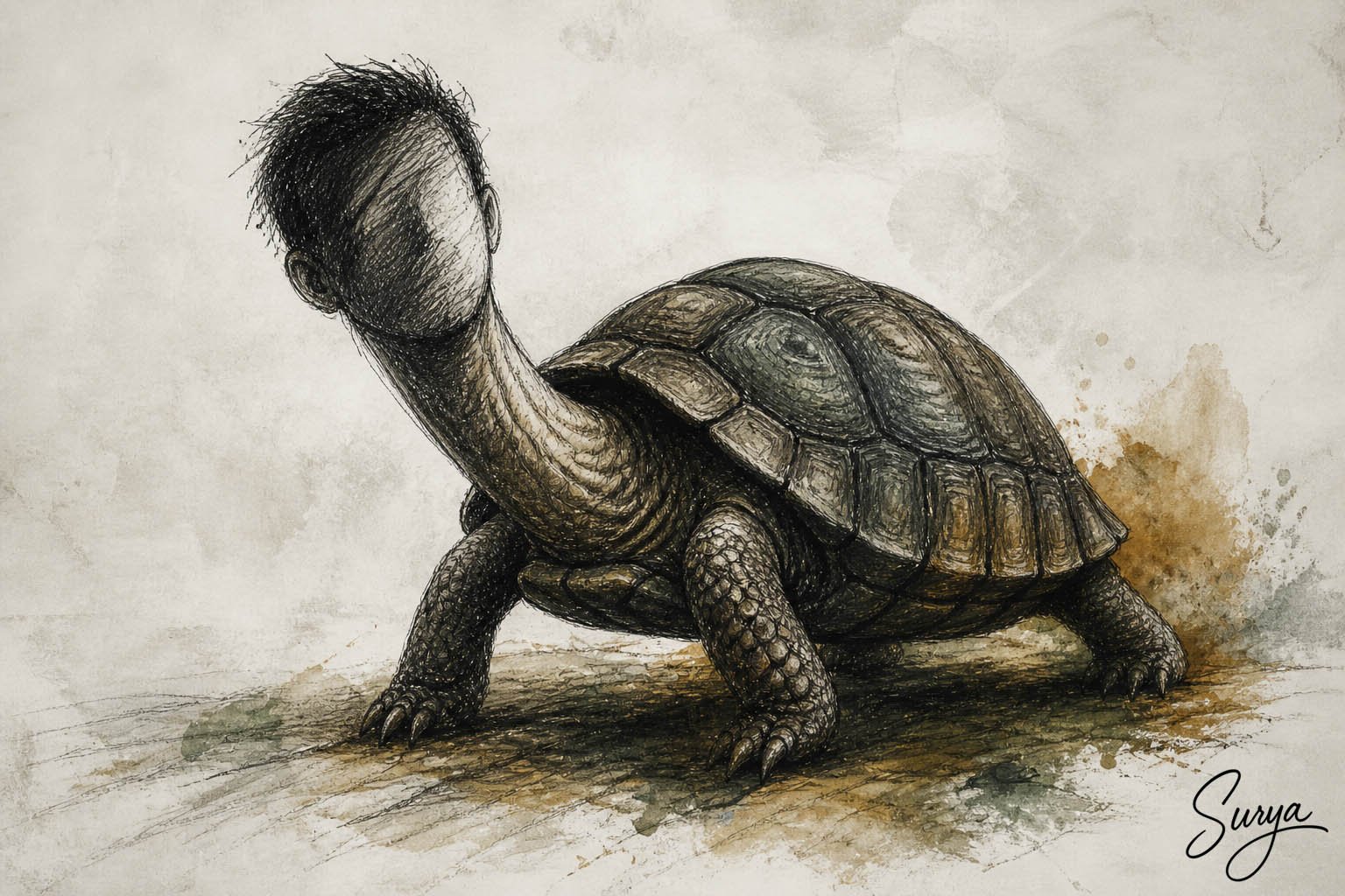 AI illustration by Sury for The Charity Lover-English poem by Sangeeth Moncy