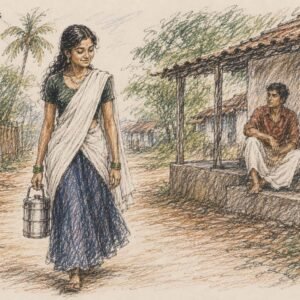 AI illustration by Surya for the Malayalam Shortstory Pollal by Raju Kanhirangad