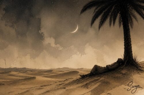 AI illustration by Surya for the Malayalam poem Nashtamaaya Ayat by Sathish Kalathil