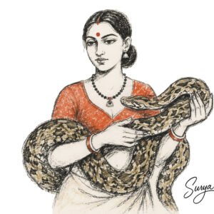 AI illustration by Surya for the Malayalam poem Penvesham by Rajan C H-1