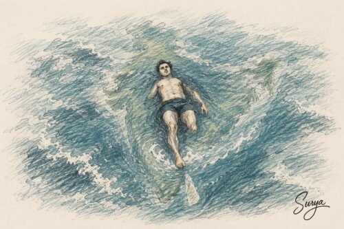 AI illustration by Surya for the Malayalam poem Puthiya Bhoopadam by E P Karthikeyan