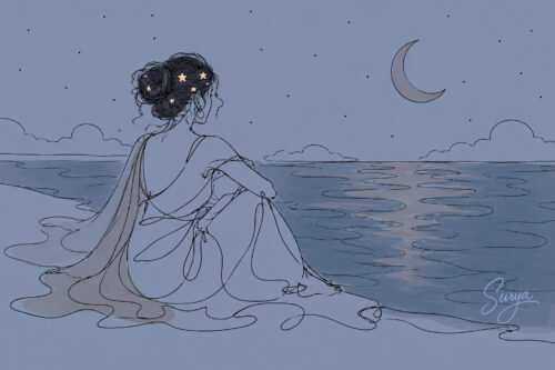 AI illustration by Surya for the Malayalam poem Ullazhatthile Uppu written by Nazeer Kathiyalam