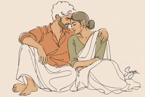 AI illustration by Surya for the Malayalam poem Ulninav by Punya P S