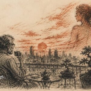 AI illustration by Surya for the Malayalam poem Vetta by P Sudhakaran