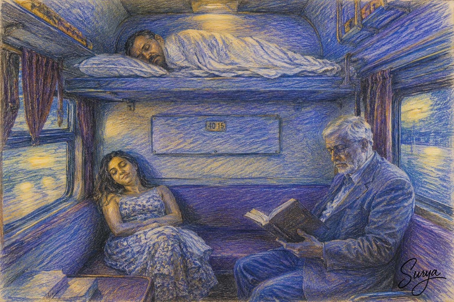 AI illustration by Surya for the Malayalam story Marichavarude Divasam by Vinu-2