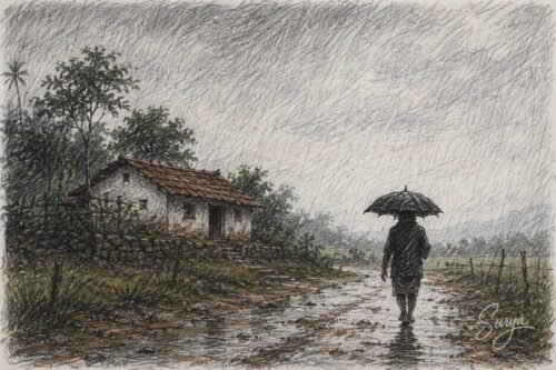 AI illustration by Surya for the Malayalam poem Fathers Day by Surab