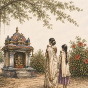 AI illustration by Surya for the Tamil poem Neerazhi by Soumya