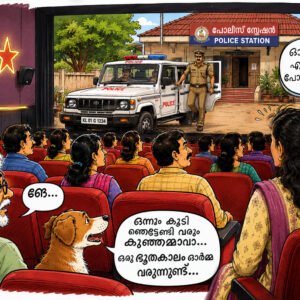 Dridam Nashtappetta Oru Police Station-Dridam Malayalam Movie-Sreelekha R-Shane Nigam-AI Cartoon-Kunjammavan