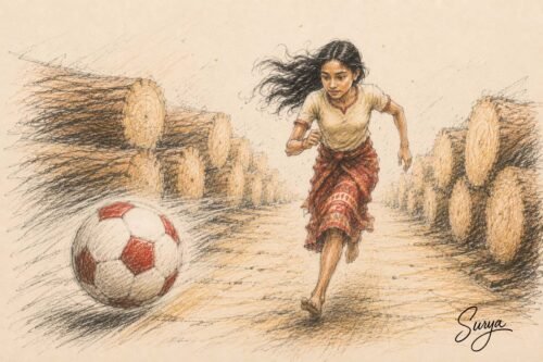 AI illustration-2 by Surya for the Malayalam poem Moyna by Safeed Ismail