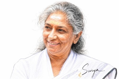 AI illustration by Surya for the Malayalam Tribute poem Janakiyamme! to S Janaki by Rajan C H