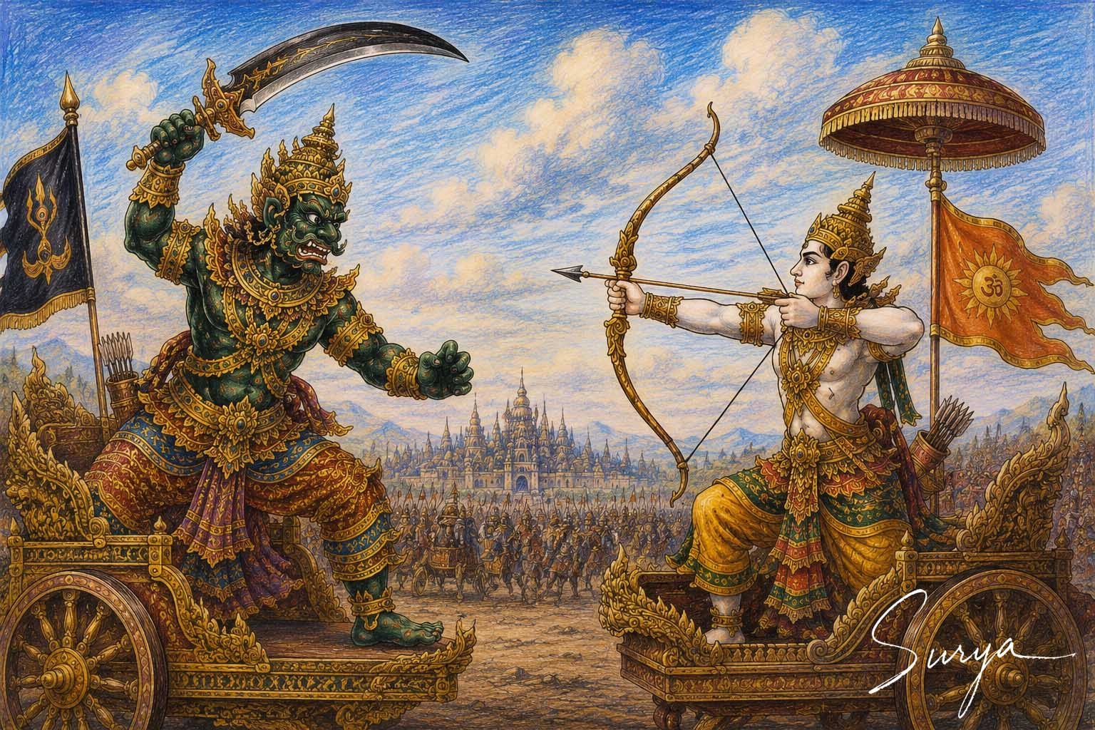 AI illustration by Surya for the Ramayanamasa article Karkkadakatthile Ramanamachantham by Sathish Kalathil-Image-2