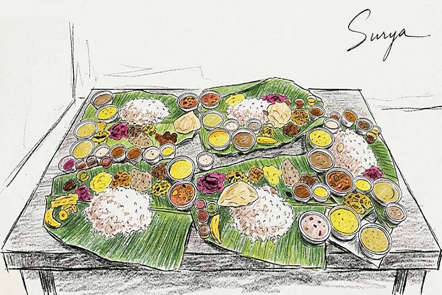 AI illustration by Surya for the Malayalam article Verittoronam by Vaisakh Triprayar-Onam 2026