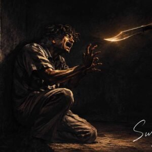 AI illustration by Surya for the Malayalam story Nizhalyuddham by Ashraf Kalathode