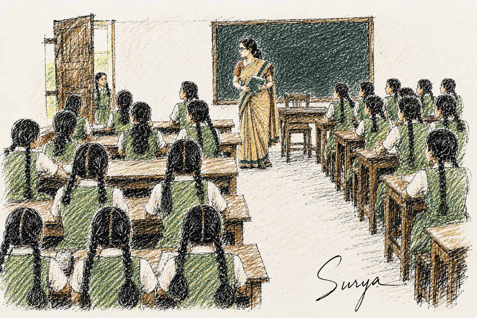 AI illustration by Surya for the Short Story Oru Hajar Marimayam for Children by Naseera Abdul Majeed