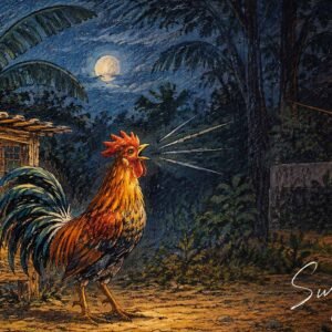 AI illustration by Surya for the Tamil poem Seval by Soumya