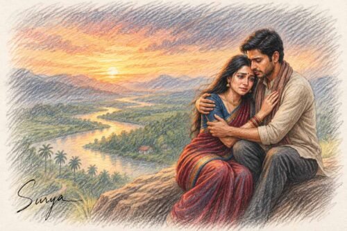 AI illustration 2 by Surya for the Konkani story Ghusmatmar by Venkatesh Anant Pai Raikar