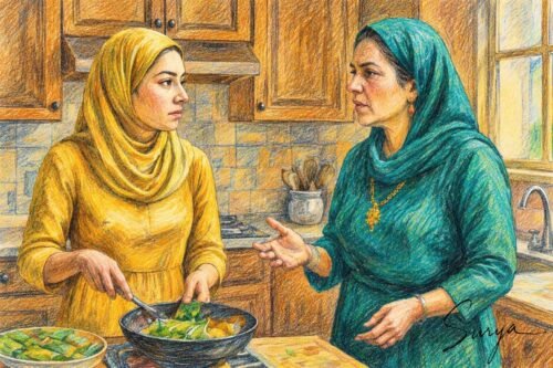 AI illustration by Surya for the Malayalam horror story The Lantern by Fazina Kunnath-Scene 3