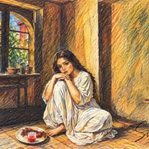 AI illustration by Surya for the Malayalam horror story The Lantern by Fazina Kunnath-Scene 6