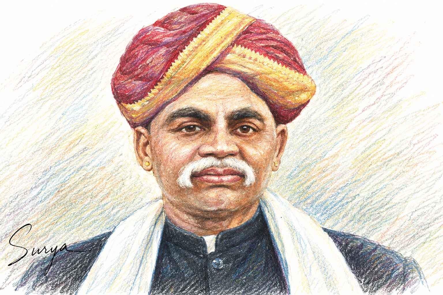AI illustration of Madhava Seshagiri Prabhu by Surya