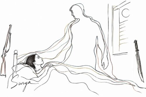 AI illustration by Surya for the Malayalam Translation by Konnamood Viju for the Tamil poem Kallangal by Soumya