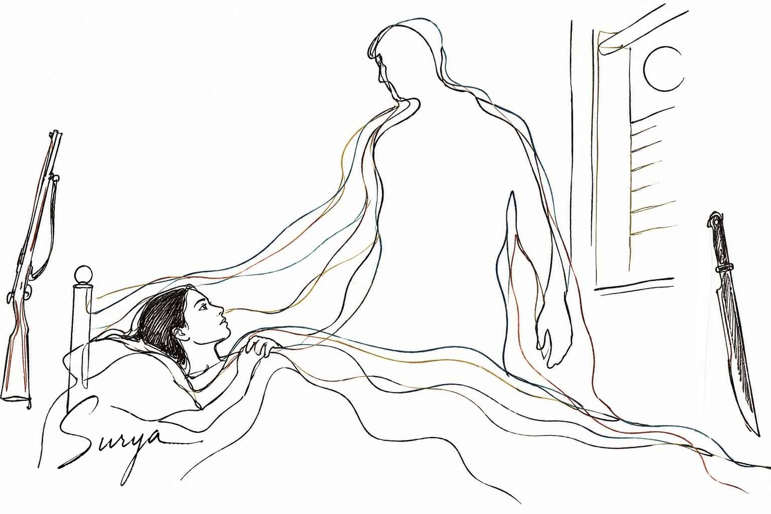 AI illustration by Surya for the Malayalam Translation by Konnamood Viju for the Tamil poem Kallangal by Soumya